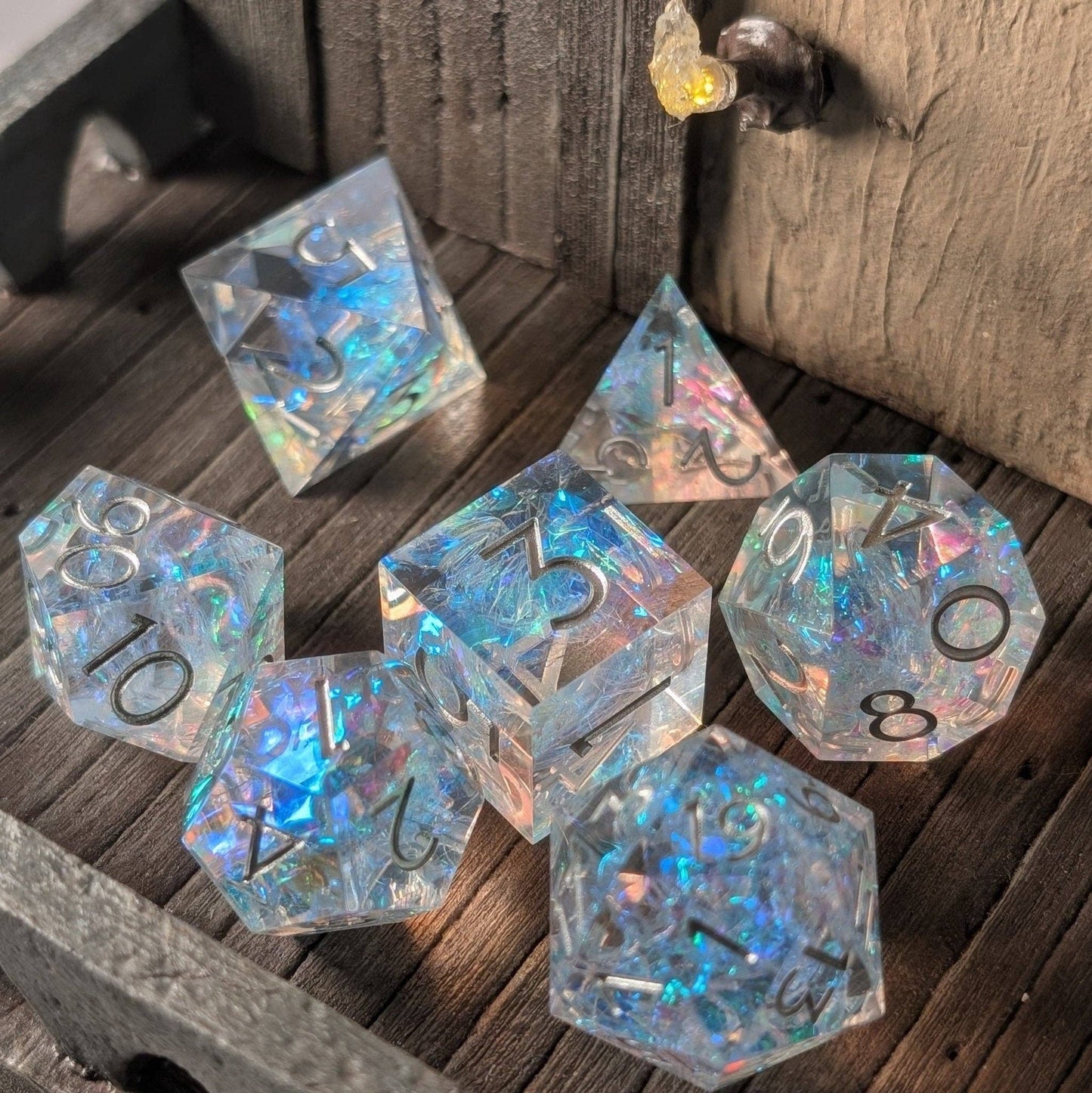 EBONWOOD - Sylvan Aurora 7-Piece Polyhedral Dice Set
