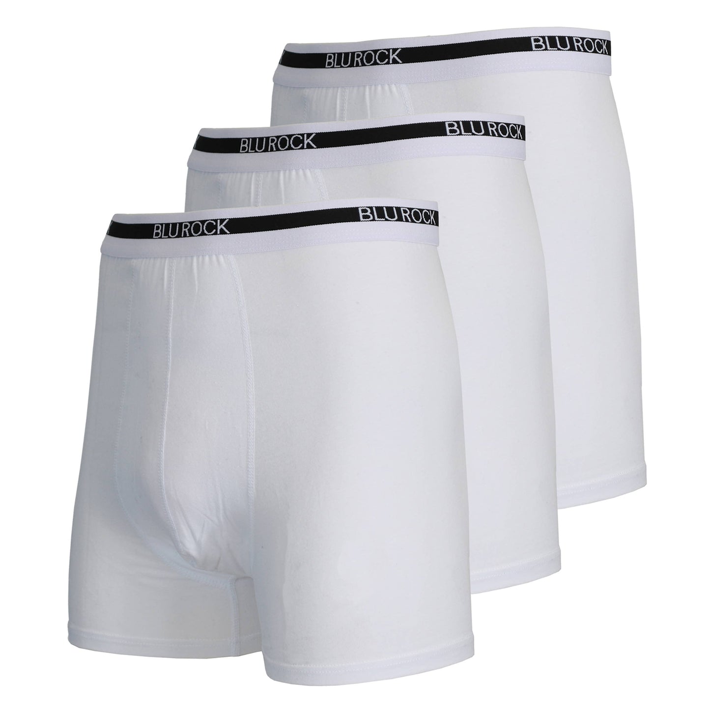 Galaxy By Harvic - Blu Rock  Men's Stretch Cotton Boxer Briefs (3 Pack)