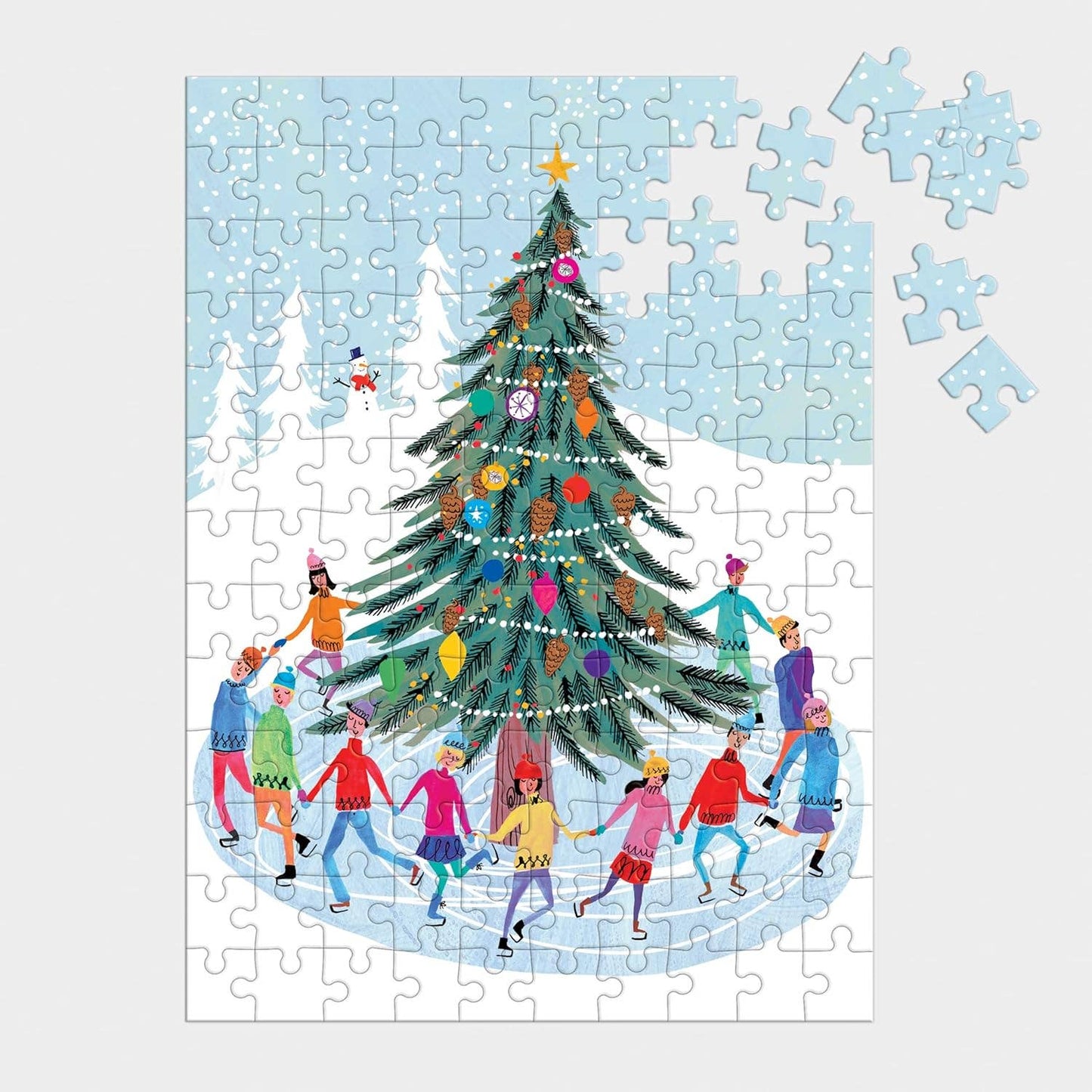 Chronicle Books - Tree Skaters 130 Piece Puzzle Ornament