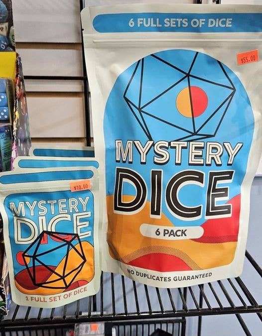 1985 Games - Mystery Dice - full set of 7 Polyhedral Dice
