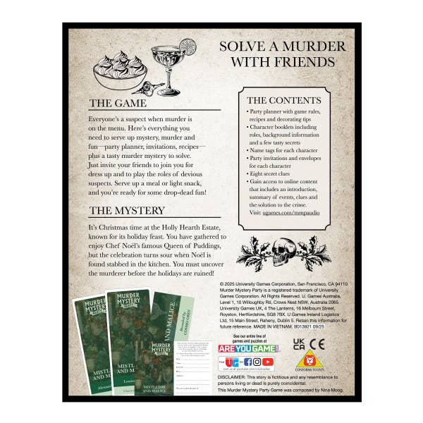 University Games - Murder Mystery Party Mistletoe & Malice