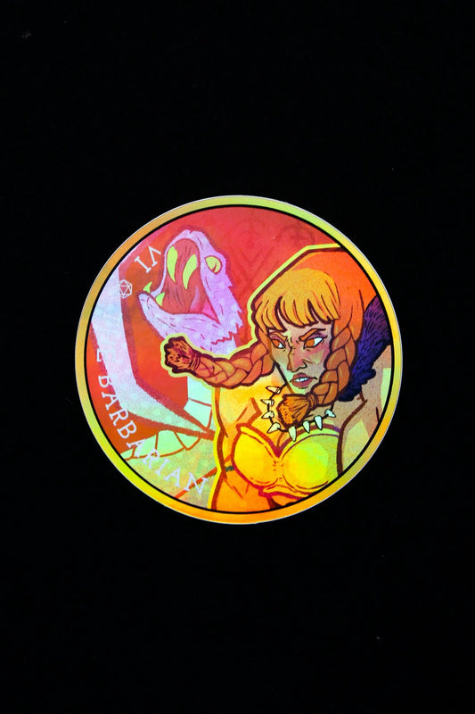 The Barbarian Holographic Sticker