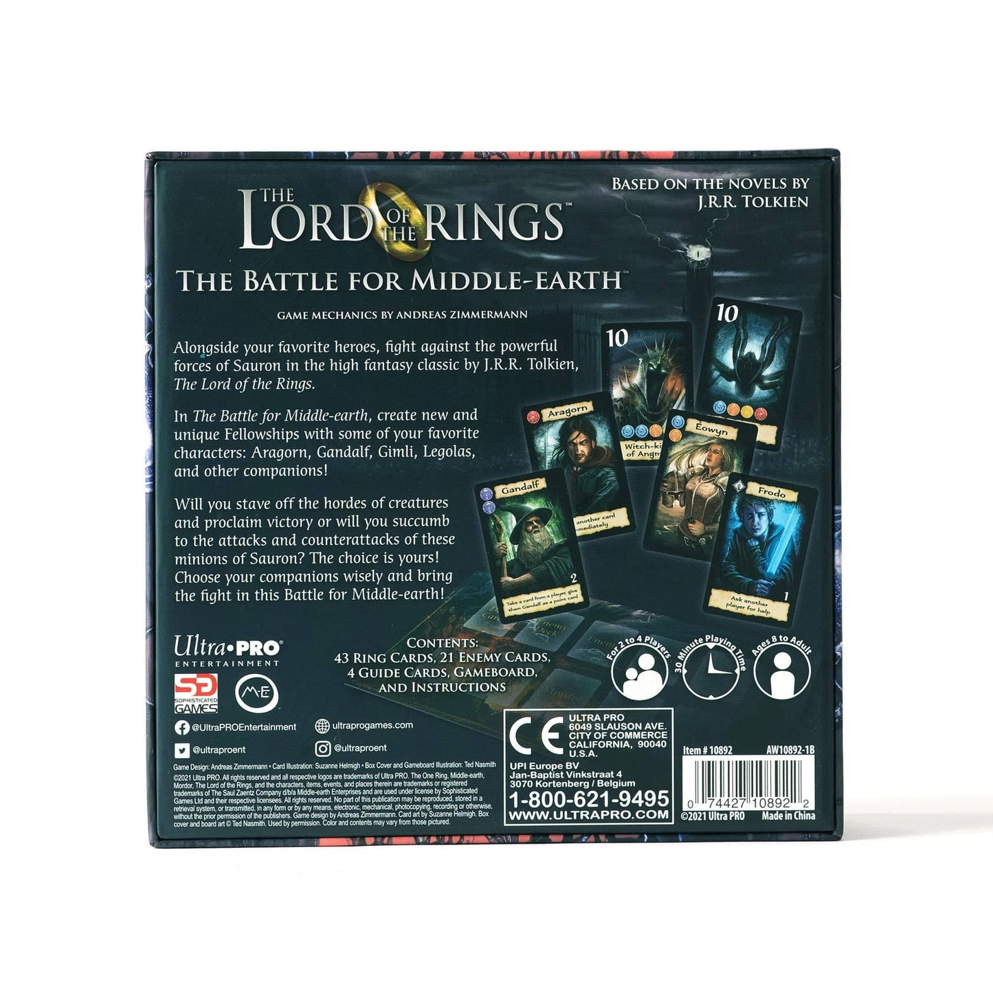 Ultra PRO Entertainment - Lord of the Rings Battle for Middle Earth Party Board Game