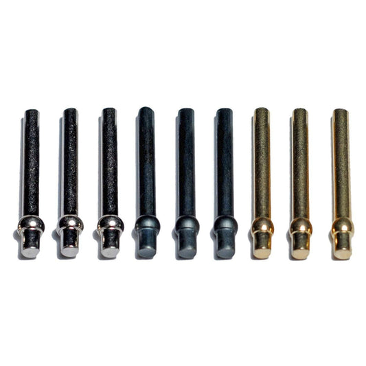 Wood Expressions - Metal Cribbage Pegs with Velvet Pouch - Set of 9