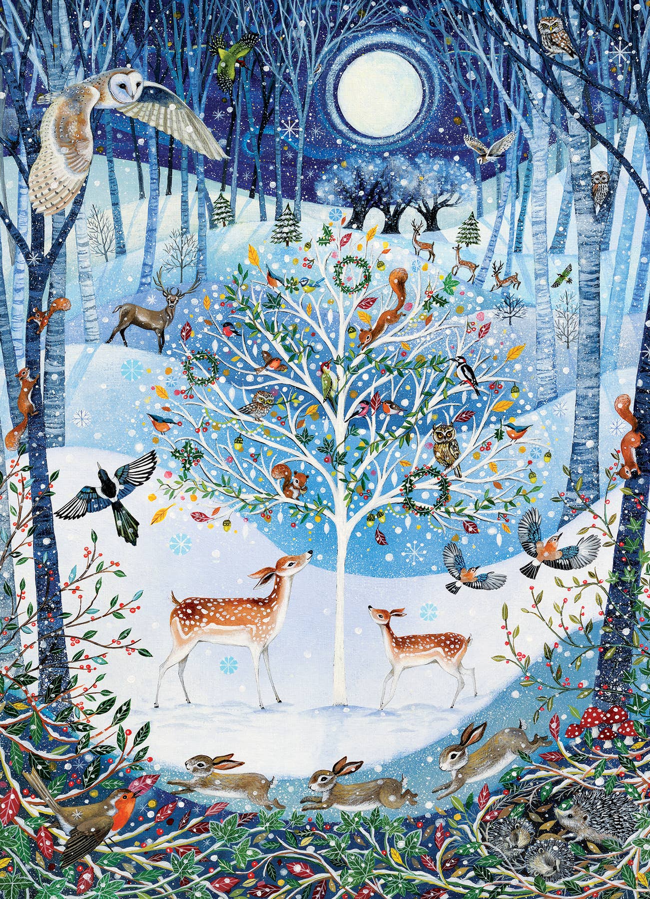 Outset Games and Cobble Hill Puzzles - Winter Woodland 500pc puzzle