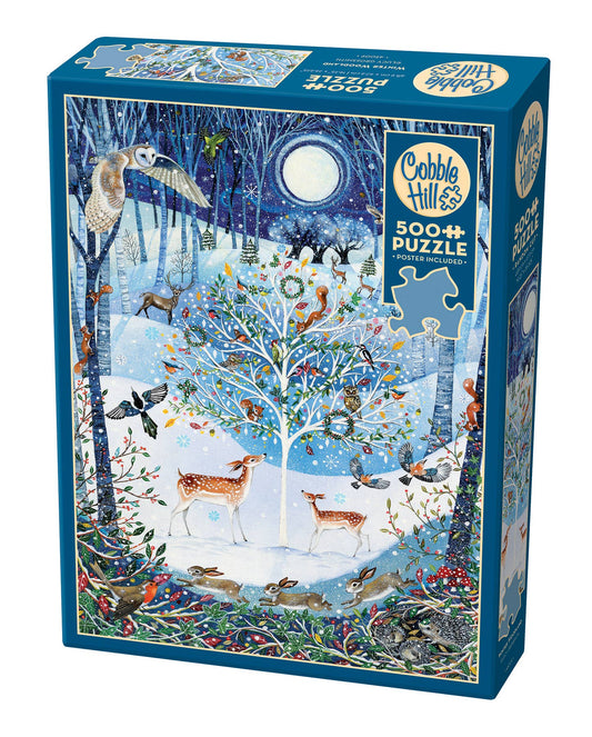 Outset Games and Cobble Hill Puzzles - Winter Woodland 500pc puzzle
