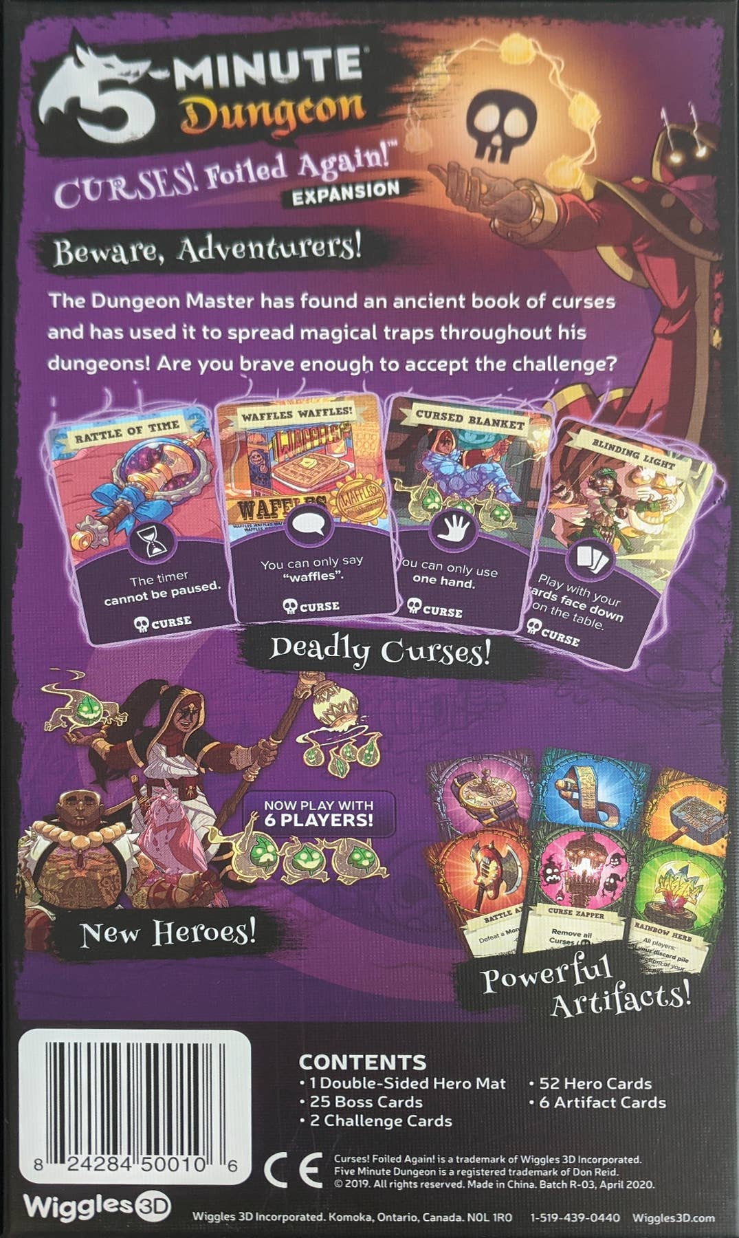 Outset Games and Cobble Hill Puzzles - 5 Minute Dungeon Curses! Foiled Again! Expansion