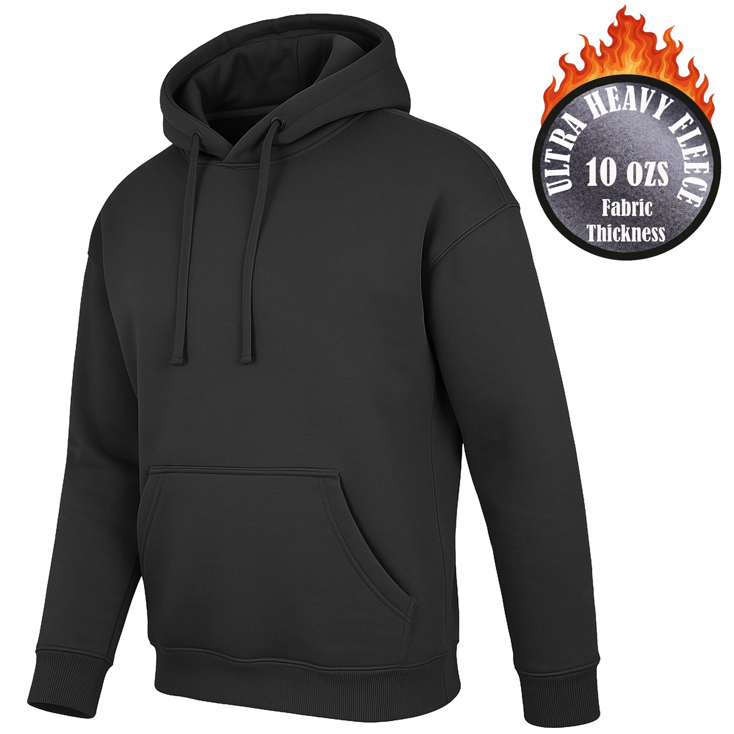 Galaxy By Harvic - Men's Super Heavyweight Fleece-Lined Pullover Hoodie (S-3XL)