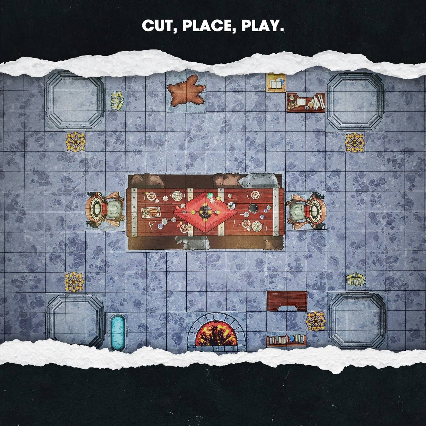 1985 Games - Dungeon Craft – Castles & Keeps Book 2D Terrain for DnD