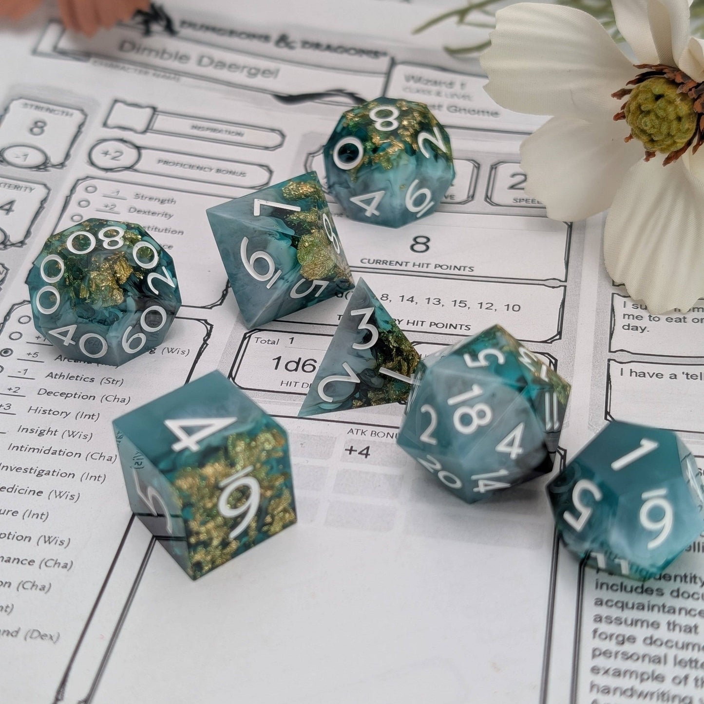 EBONWOOD - Deathmire 7-Piece Polyhedral Dice Set