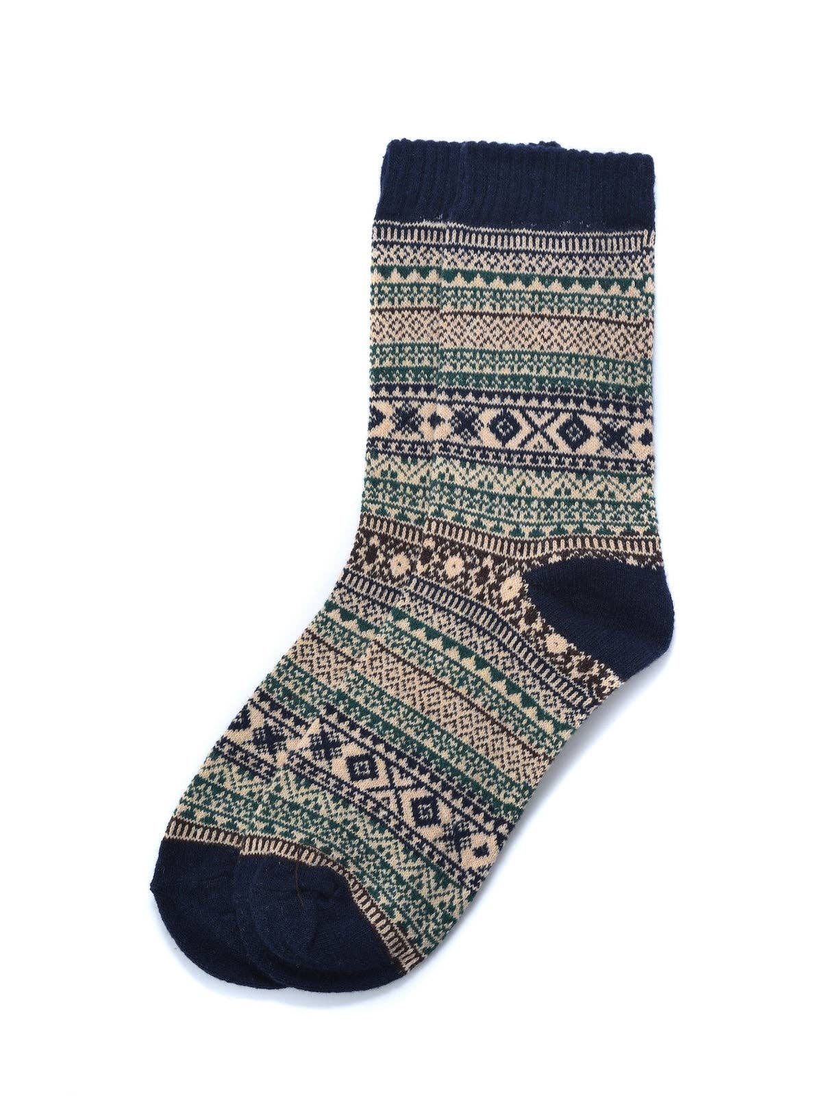 Funkyrel® Atzbranding Limited - Rufia - 5 Pairs Unisex Bohemian Wool Blend Socks