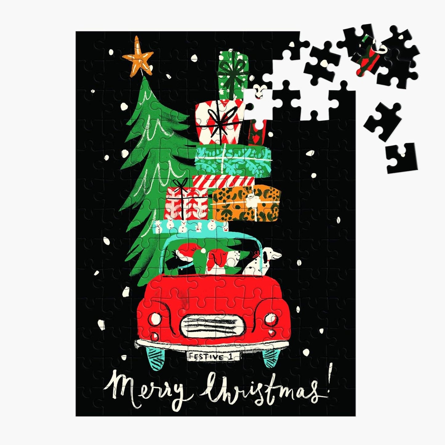 Chronicle Books - Christmas Car 130 Piece Puzzle Ornament