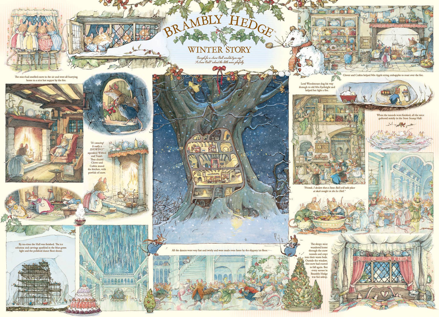 Outset Games and Cobble Hill Puzzles - Brambly Hedge Winter Story 1000pc puzzle