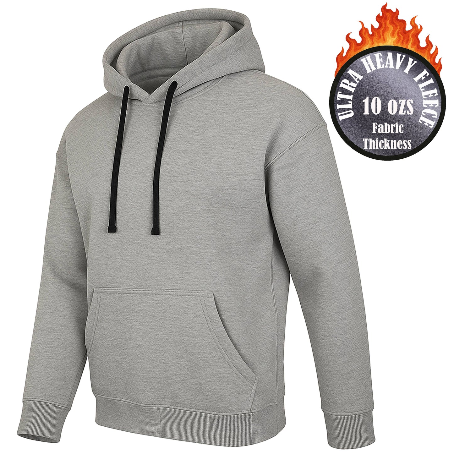 Galaxy By Harvic - Men's Super Heavyweight Fleece-Lined Pullover Hoodie (S-3XL)