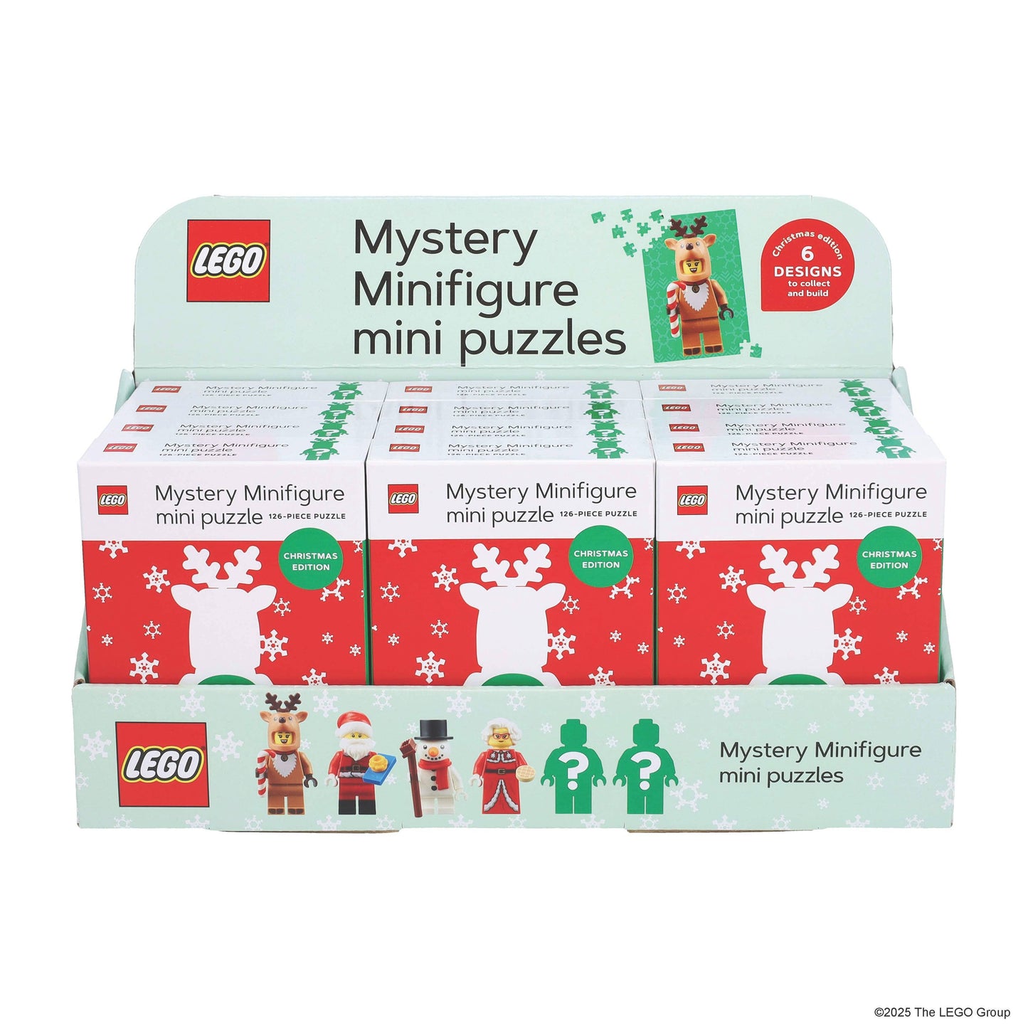 Chronicle Books - LEGO Mystery Minifigure Mini Puzzle (Christmas Edition) 12-Copy CDU