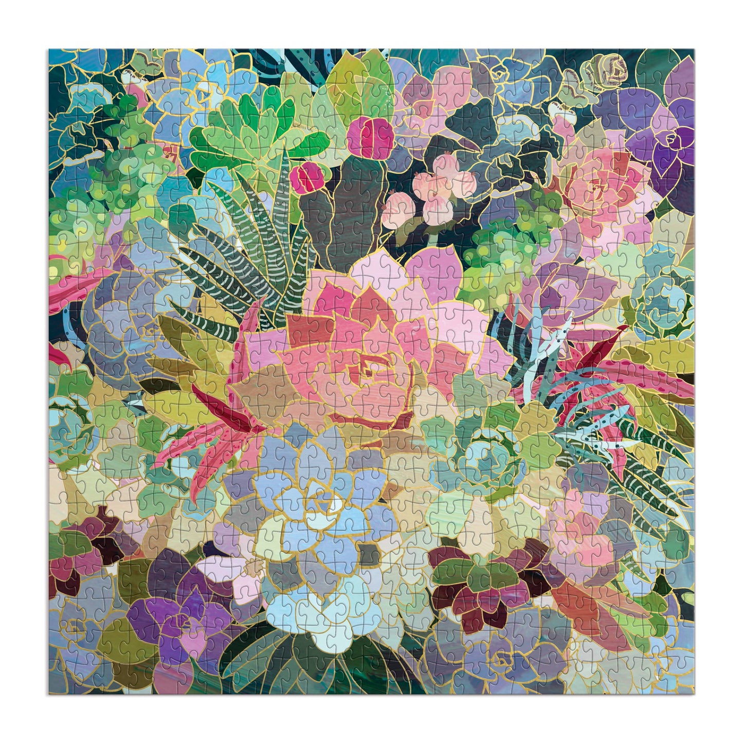 Chronicle Books - Succulent Mosaic 500 Piece Foil Puzzle