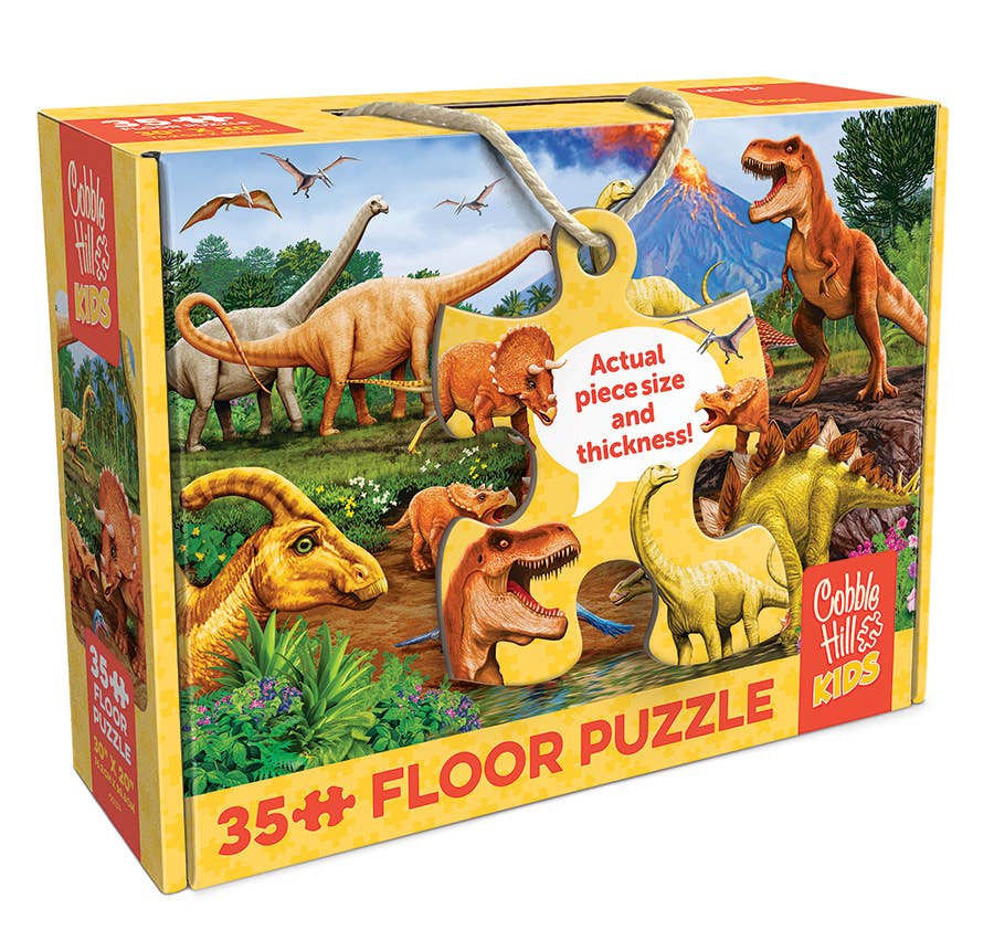 Outset Games and Cobble Hill Puzzles - Dinos (35pc) Floor Puzzle - Ages 3+